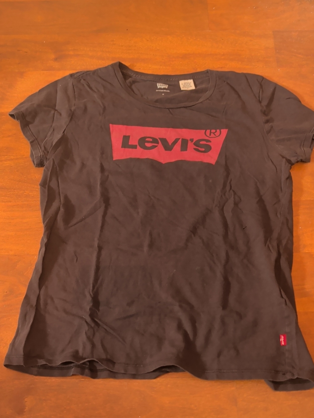 Levi's Black Short Sleeve Tee with Red Logo